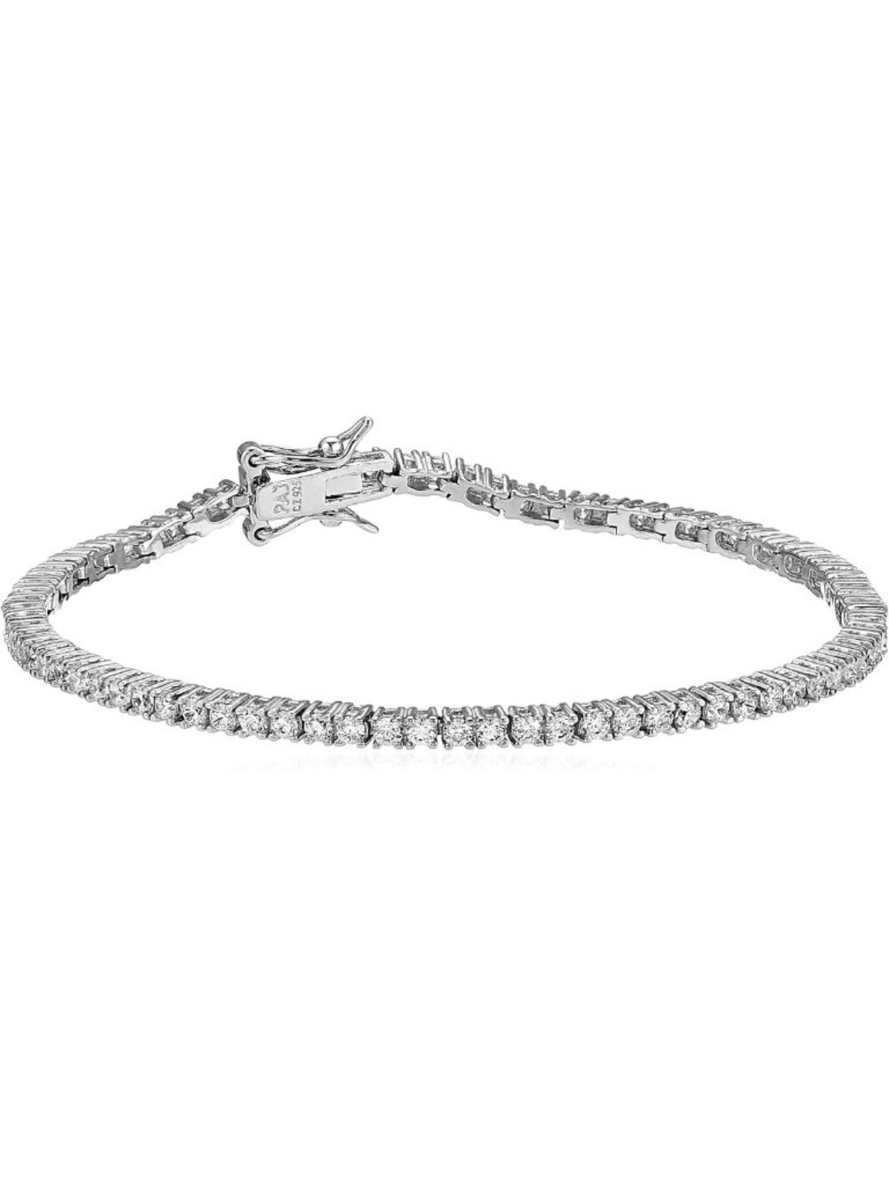 Elegant Sterling Silver Round Cut CZ Tennis Bracelet - Sparkling Jewelry